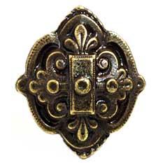 Emenee MK1180-ABB Home Classics Collection Baroque Diamond 1-1/2 x 1-1/4 inch in Antique Bright Brass buttons Series
